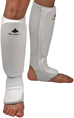 Cloth Sparring Gear Set Shin Instep and Fist and Forearm Guards (White or Black to choose From)