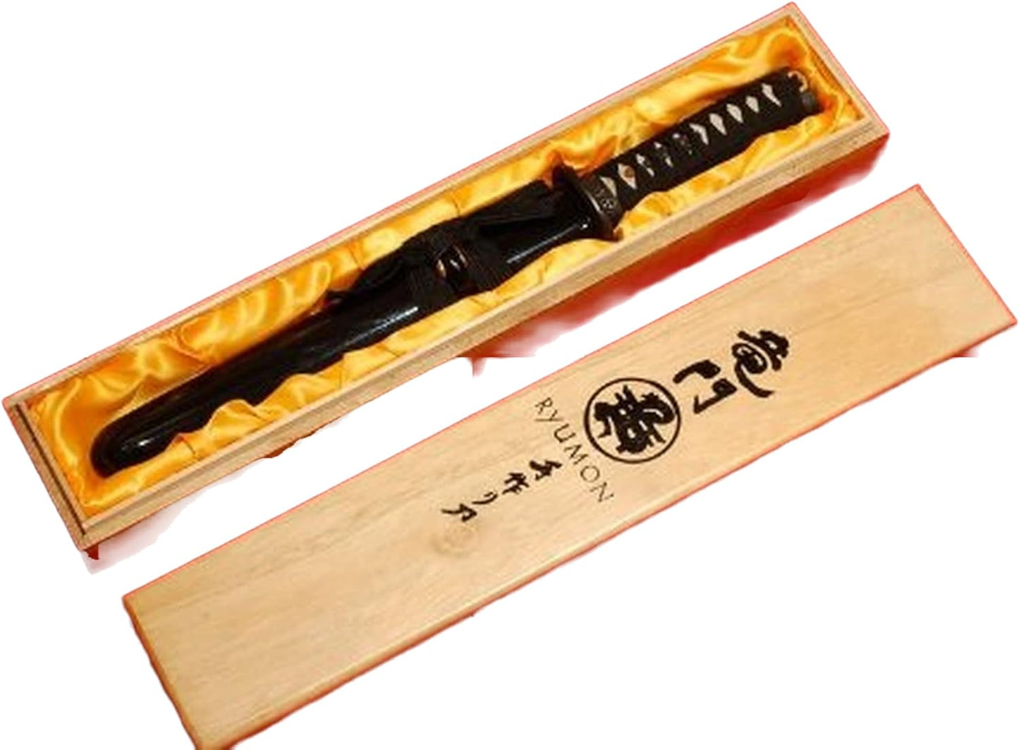 Ryumon - Damascus Dragon Japanese Samurai Tanto - Black