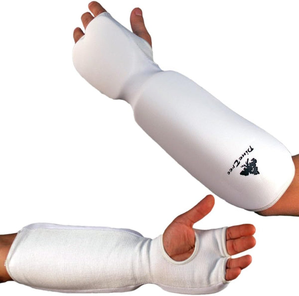 Cloth Sparring Gear Set Shin Instep and Fist and Forearm Guards (White or Black to choose From)