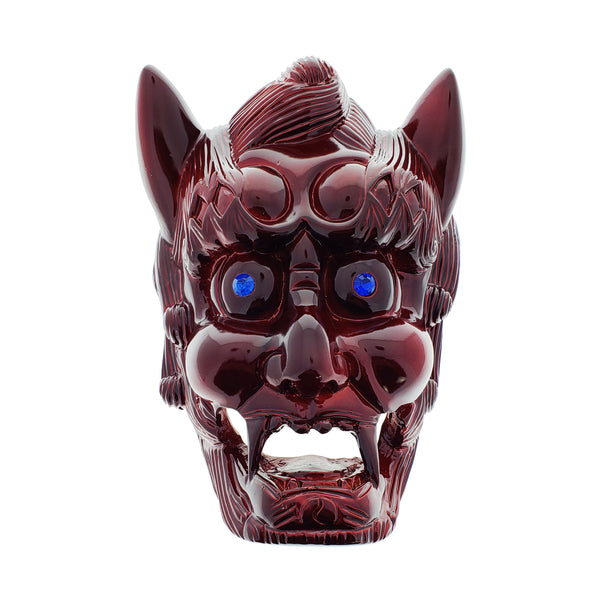 Red Demon Face Mask 2 PC Sai Holder Wall Display