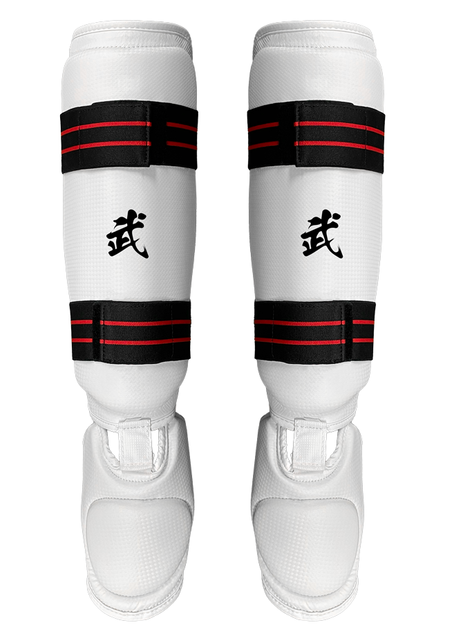 White Vinyl Forearm, Gloves, Shin and Foot Guard (TAE KWON DO SPARRING GEAR SET)
