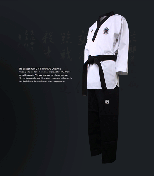 Mooto WTF POOMSAE UNIFORM -MALE TAEBEK DAN DOBOK – SparringGearSet.com