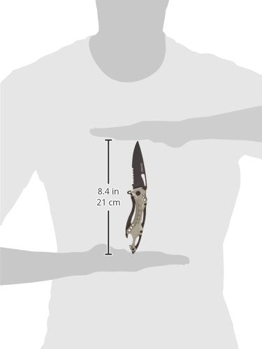TAC Force TF-705 Series Assisted Opening Tactical Folding Knife, Half-Serrated Blade, 4-1/2-Inch Closed