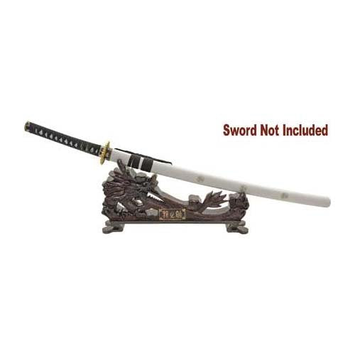 Oriental Dragon Sword Stand Mahogany