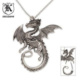 Coiled Dragon Necklace