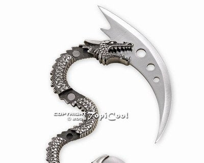 Fantasy Dual Dragon Dagger Sword w/ Wall Mount Plaque