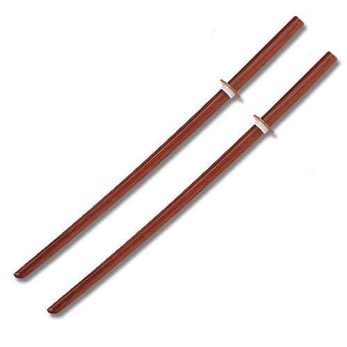 2 Natural Wooden Bokken Practice Training Daito Sword Set