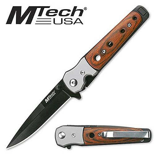 M-Tech Folding Knife Pakkawood Elite