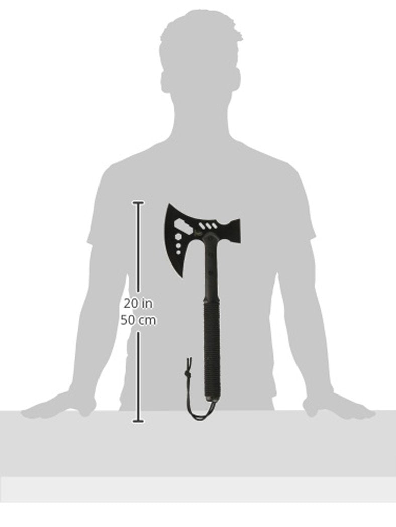 Wartech XBK05 Buckshot Tactical Multi Tool Hammer Axe with Paracord Handle, 17", Black