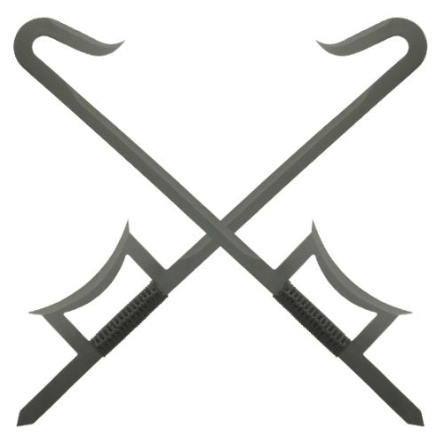 Ace Martial Arts Supply Martial Art Kung Fu Wu Shu Hook Swords Set (2-Piece), Black