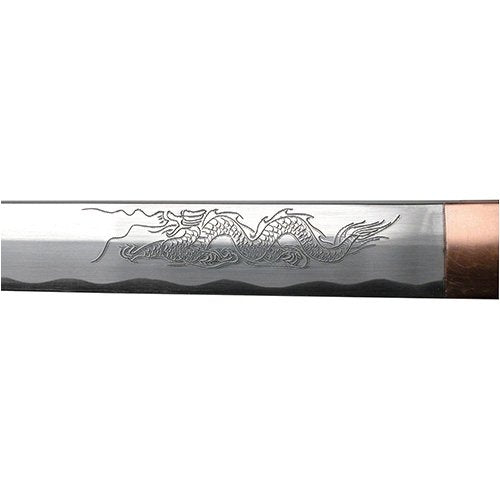 Etched Handmade Ninja Sword Tsunami Tsuba