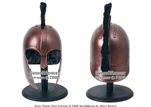 Troy Greek Achilles Trojan Medieval Helmet Armor Stand