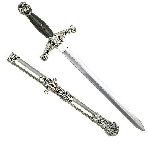 Ceremonial Masonic Templar Knights Sword Dagger w/ Scab