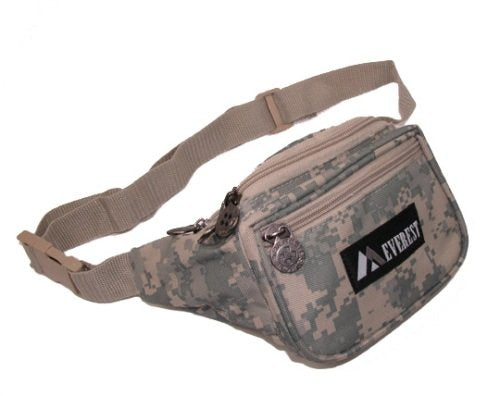 Everest Unisex Fabric Organizer Adjustable Fanny Waist Pack, Red