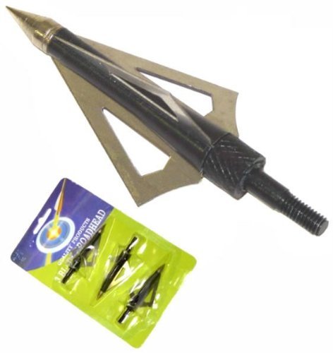 3 Pack of 3-3 Blade Broadheads 150 Lb Crossbow