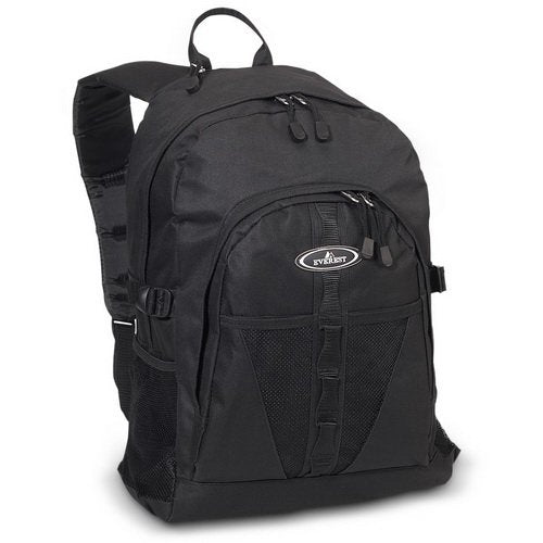 Everest 3045W Backpack w/Dual Mesh Pocket - Black