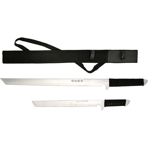 Ninja Warrior Twin Sword Set Silver