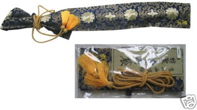 Luxury Silk Samurai Katana Sword Carrying Bag 59" Blue