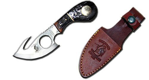 New Bone Collector BC 794 3 Colors Fixed Blade Skinning Knife with Leather Sheath 7 Inch Overall Red Yellow Blue Full Tang Saw Tooth Blade