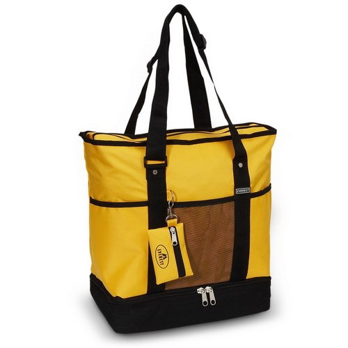 Everest 1002DLX Deluxe Shopping Tote - Yellow/Black