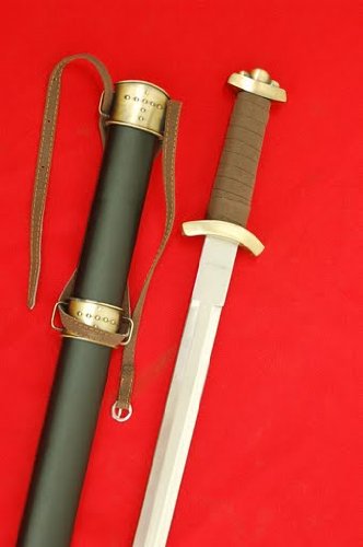 33" Medieval Steel Viking Worrior Spatha Battle Sword &Scab