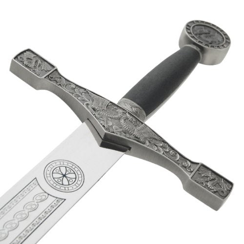 Excalibur Sword Original Medieval Dragon Gold Edition with Plaque