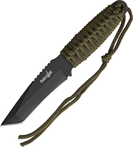 Survivor HK-106 Series Fixed Blade Knife with Fire Starter 8-Inch Overall