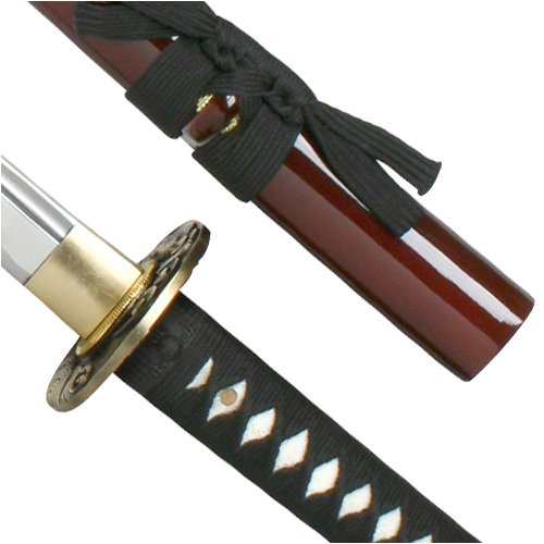 Samurai Sword Maroon Tidal Dragon Full Tang ITO Katana Gift Box Model 221