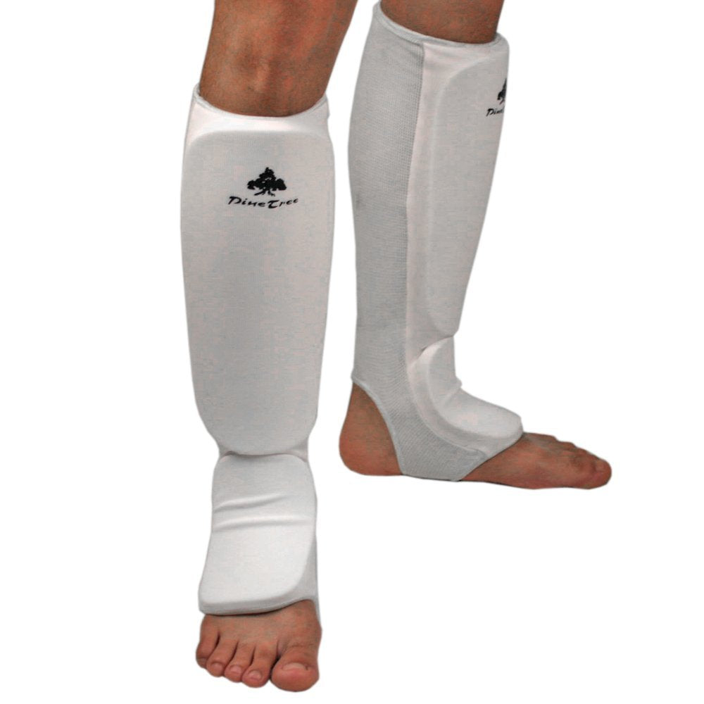 Pine Tree Complete Cloth Martial Arts Sparring Gear Set with Bag, Small White Headgear, Large Other Gears