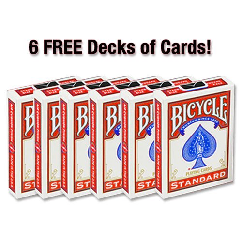 Brybelly Casino 6 Deck Automatic Card Shuffler with 6 Decks of Bicycle Playing Cards