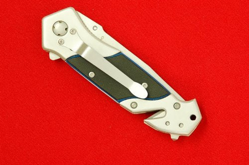8.5" Spring Assist Tactical Rescue EMT Folding Pocket Knife