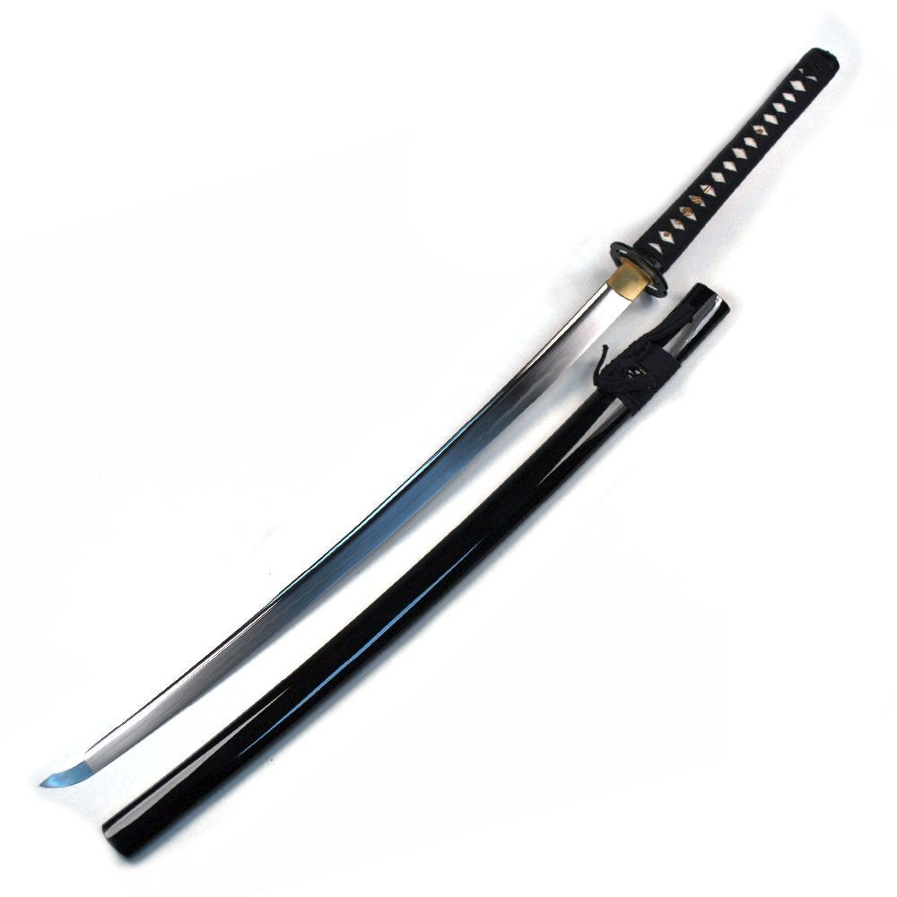 Ace Martial Arts Supply Unsharpened Carbon Steel Laito Practice Katana Sword (Musashi Ring Tsuba)