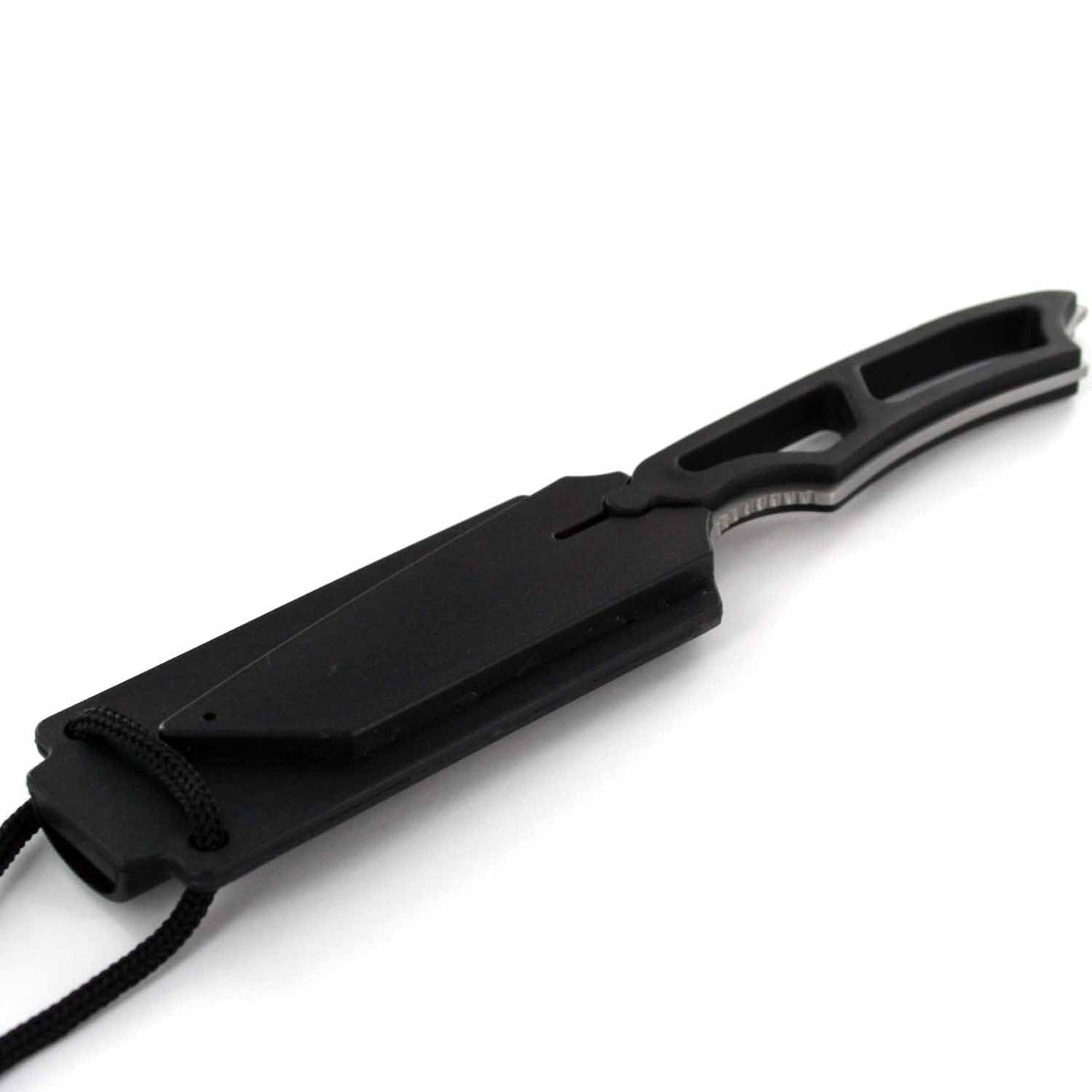 TACTICAL COMBAT MINI NECK KNIFE MILITARY Pocket Boot Neck Fixed Blade Silver