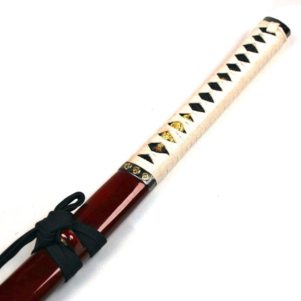 Ace Martial Arts Supply Handmade Zetsurin Sharp Samurai Katana Sword (Burgundy)