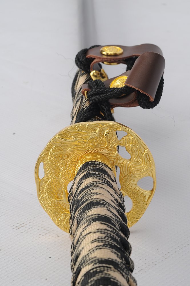 Japanese Samurai Swords Series - 43.5" Stainless Steel Black Jintachi (Ceremonial) Japanese Samurai Sword