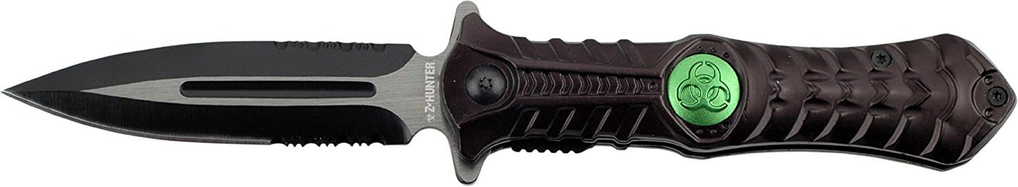 Zombie Z-Hunter Biohazard Black Folding Knife