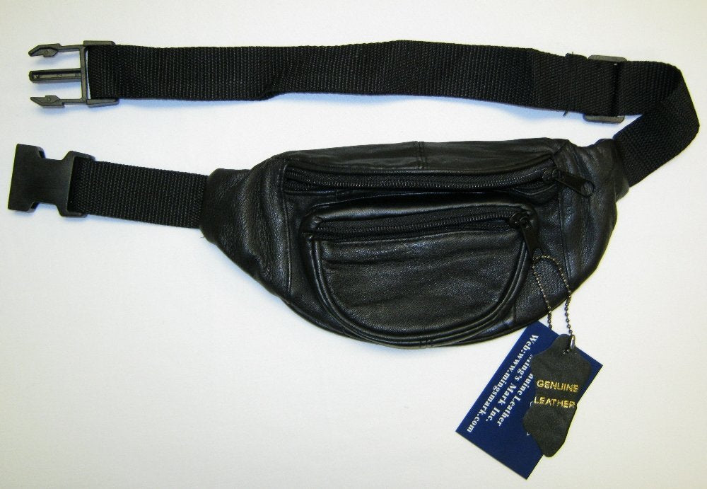 Leather waist pack bag pouch