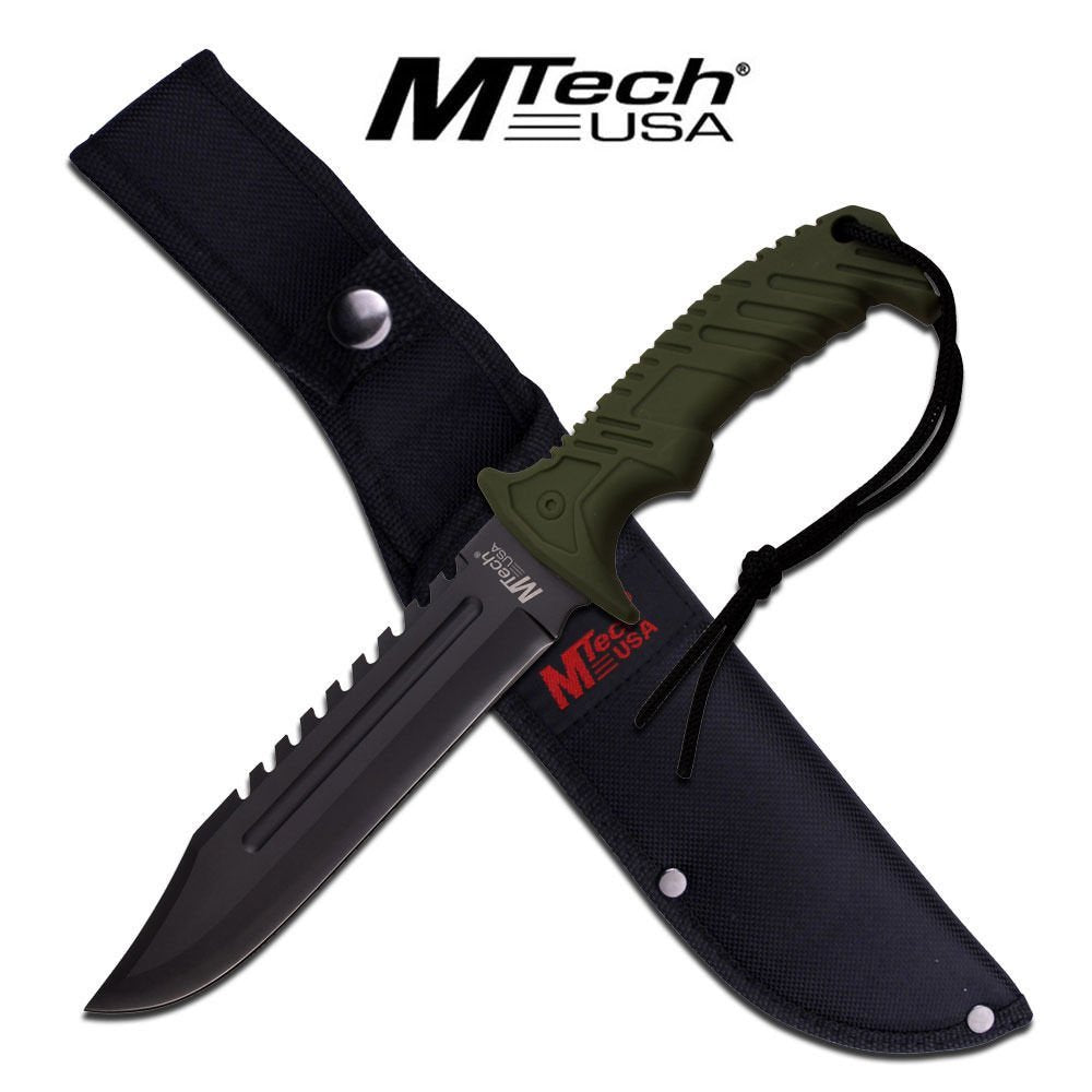 13 CAMO TACTICAL COMBAT BOWIE HUNTING KNIFE Survival Military Fixed Blade