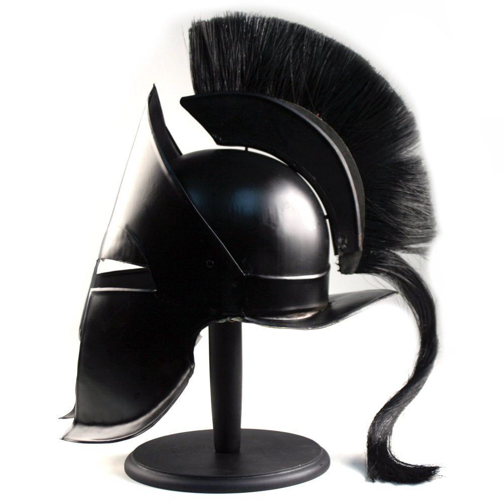 Leonidas Spartan Helmet Greek Trojan Achilles Black