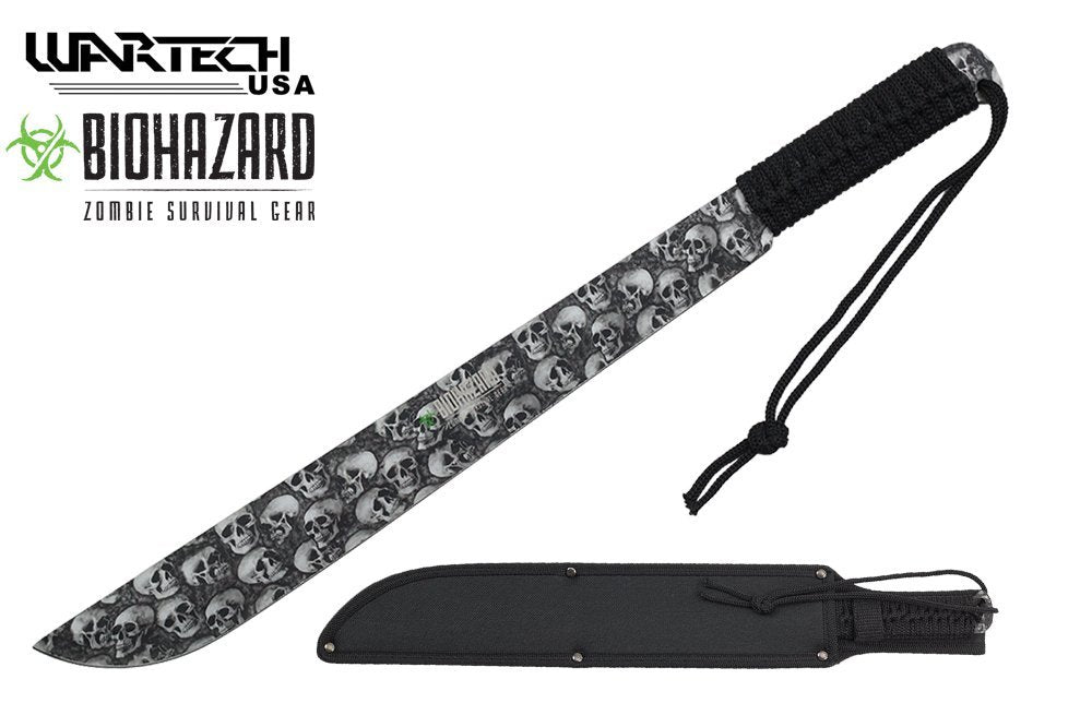 Bioharzard Full Tang Zombie Survival Hunting Machete Knife