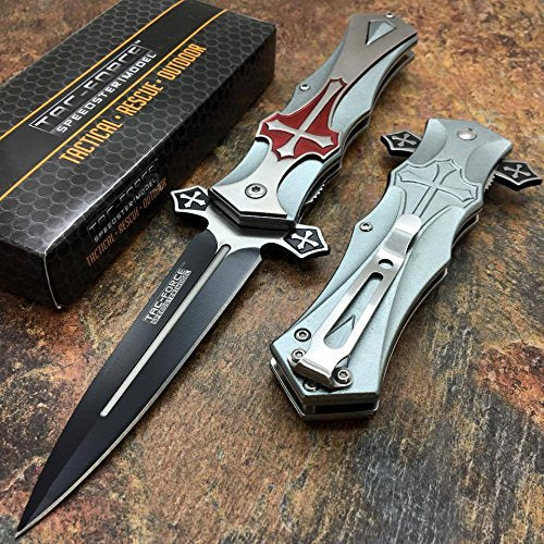 Tac-force RED Cross Folding Blade Pocket Knife