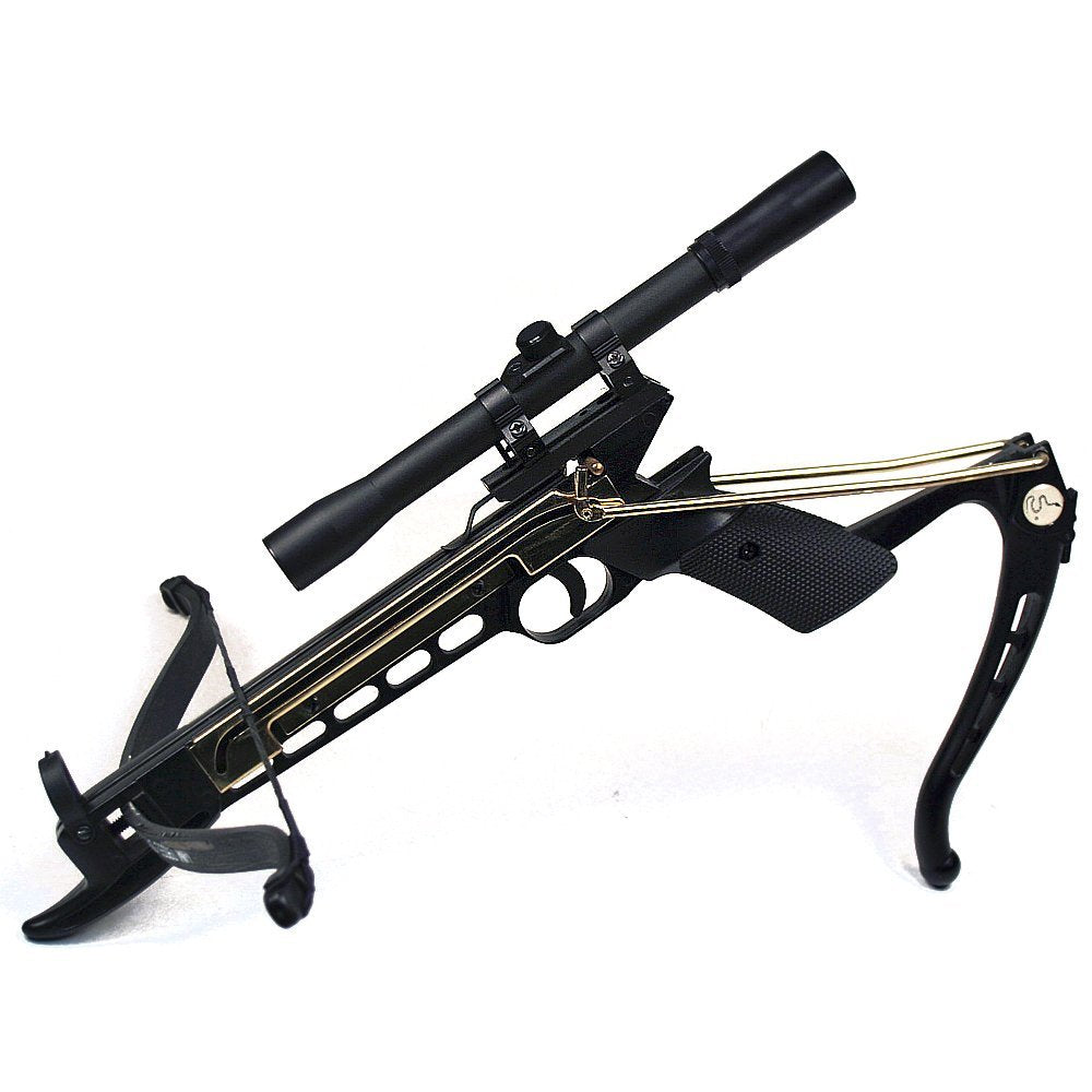 Cobra System Self Cocking Tactical Crossbow, 80-Pound (Scope with 39 Arrows and 2 Strings)