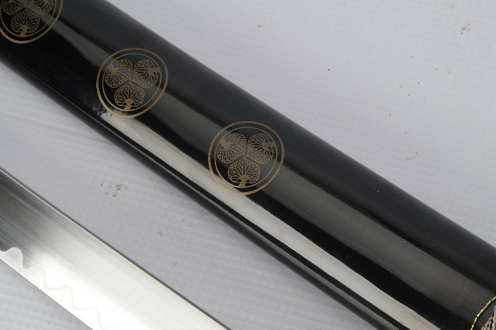Japanese Samurai Swords Series - 43.5" Stainless Steel Black Jintachi (Ceremonial) Japanese Samurai Sword