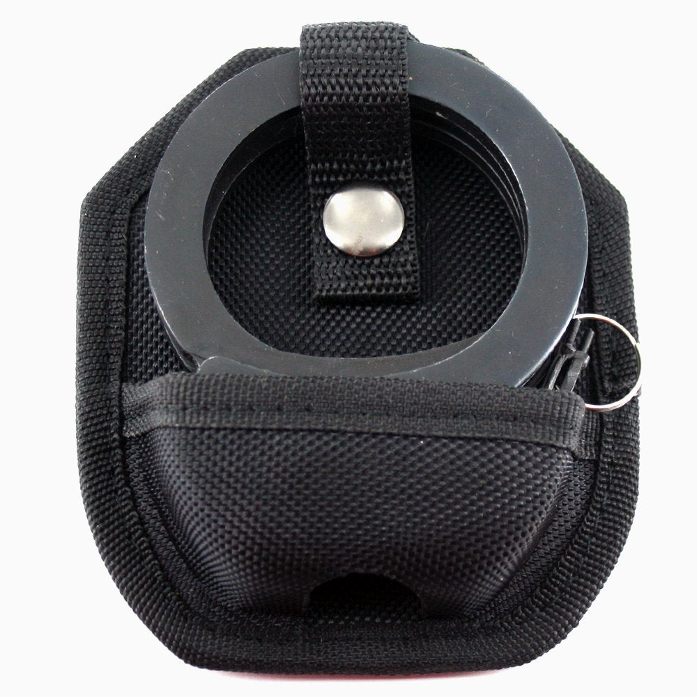 Ace Martial Arts Supply Hinged Heavy Duty Handcuffs and Keys, Black