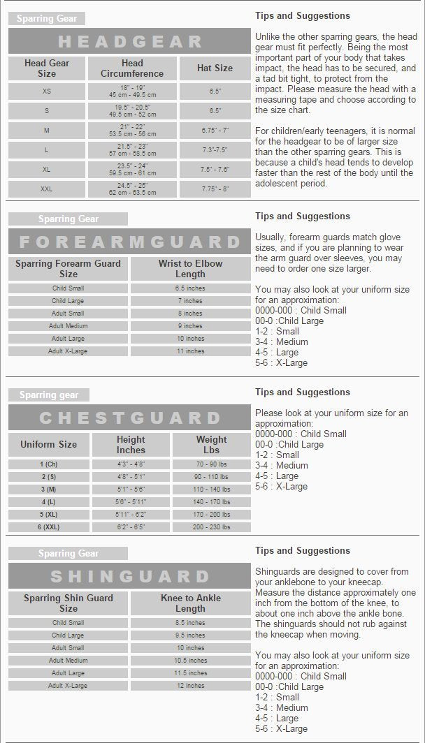 Pine Tree Complete Cloth Martial Arts Sparring Gear Set with Bag, Small White Headgear, Large Other Gears