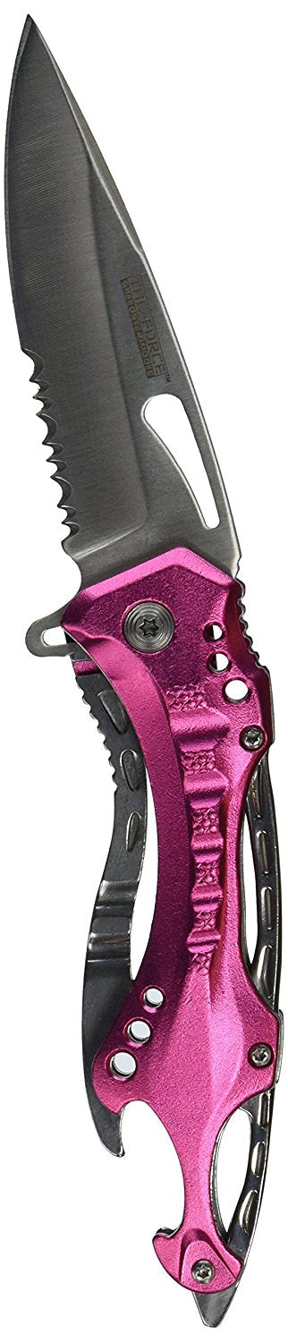 TAC Force TF-705 Series Assisted Opening Tactical Folding Knife, Half-Serrated Blade, 4-1/2-Inch Closed
