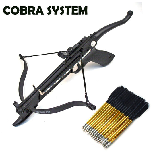 Cobra System Self CockingTactical Crossbow, 80-Pound (Fiberglass Body with 27 arrows and 2 Strings)