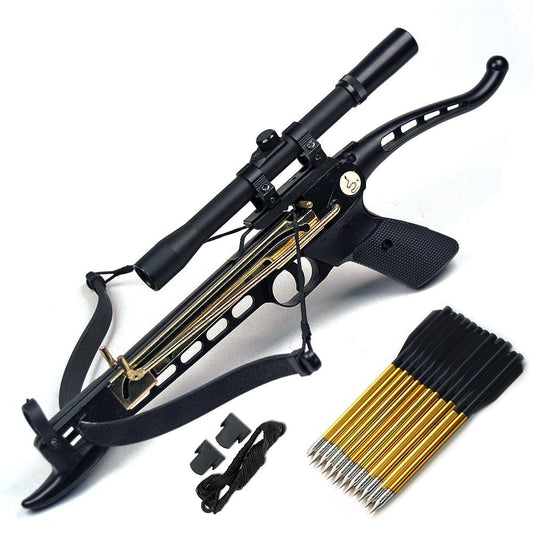 Cobra System Self Cocking Tactical Crossbow, 80-Pound (Scope with 39 Arrows and 2 Strings)