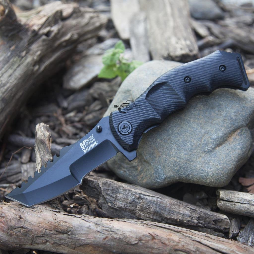 G10 Xtreme Military Tanto Assisted Opening Folding Knife 5-Inch Closed