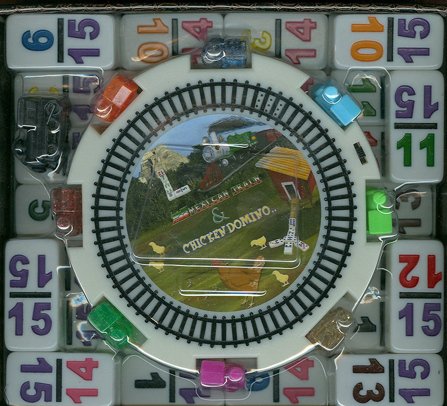 Double 15 Mexican Train Dominoes No Dots Numerals